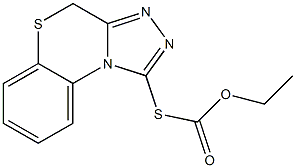 [(4H-[1,2,4]Triazolo[3,4-c][1,4]benzothiazin-1-yl)thio]formic acid ethyl ester Struktur