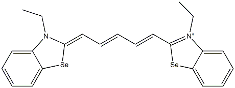 3-Ethyl-2-[5-(3-ethyl-2,3-dihydrobenzoselenazole-2-ylidene)-1,3-pentadienyl]benzoselenazole-3-ium Struktur