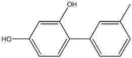 4-(3-Methylphenyl)benzene-1,3-diol Struktur