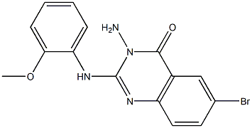 3-Amino-6-bromo-2-[(2-methoxyphenyl)amino]quinazolin-4(3H)-one Struktur