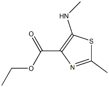 2-Methyl-5-methylaminothiazole-4-carboxylic acid ethyl ester Struktur