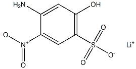 4-Amino-6-hydroxy-3-nitrobenzenesulfonic acid lithium salt Struktur