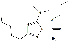 N,N-Dimethyl-P-(5-amino-3-pentyl-1H-1,2,4-triazol-1-yl)phosphonamidic acid propyl ester Struktur