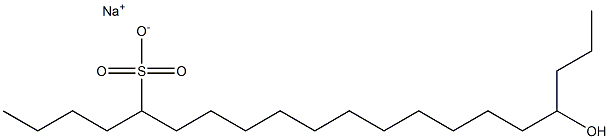 17-Hydroxyicosane-5-sulfonic acid sodium salt Struktur