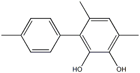 4,6-Dimethyl-3-(4-methylphenyl)benzene-1,2-diol Struktur