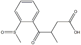 3-Methyl-4-oxo-4-[2-(methylsulfinyl)phenyl]butanoic acid Struktur