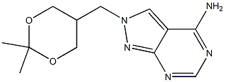 2-[(2,2-Dimethyl-1,3-dioxan-5-yl)methyl]-2H-pyrazolo[3,4-d]pyrimidin-4-amine Struktur