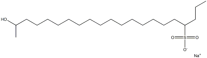 20-Hydroxyhenicosane-4-sulfonic acid sodium salt Struktur