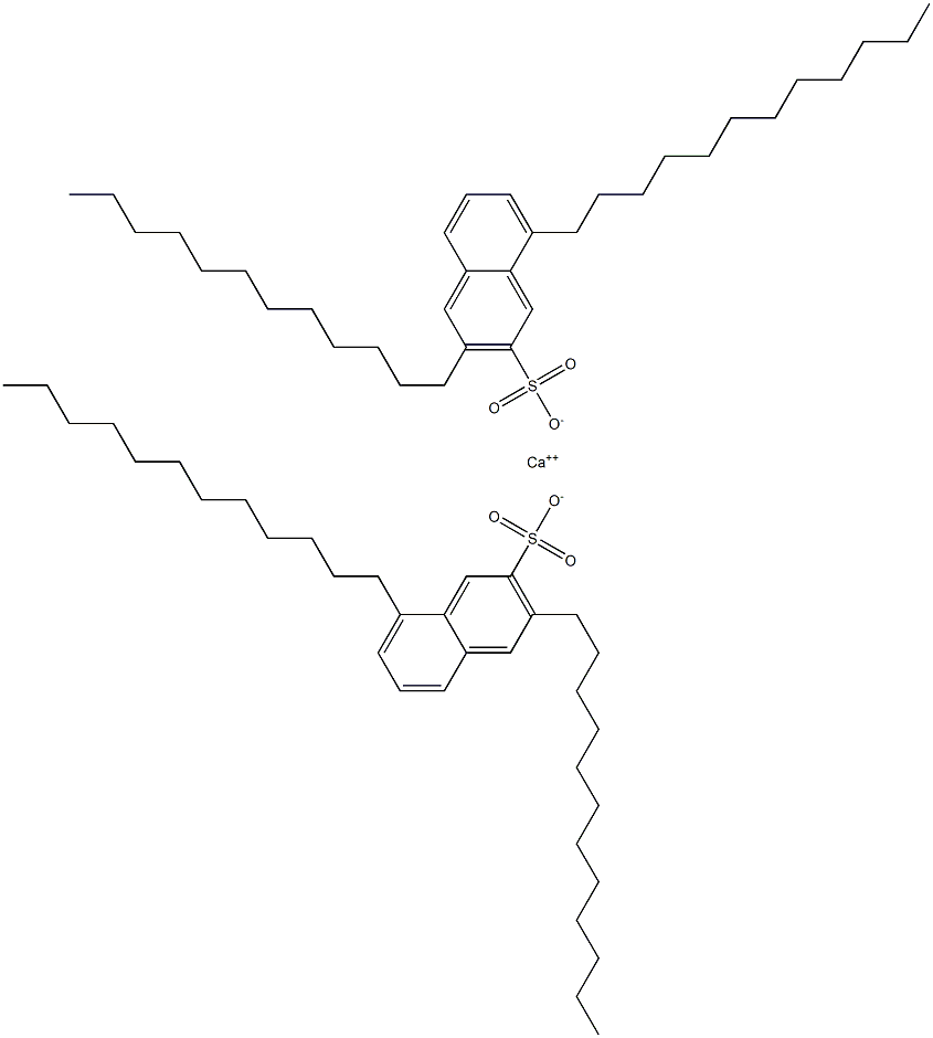 Bis(3,8-didodecyl-2-naphthalenesulfonic acid)calcium salt Struktur