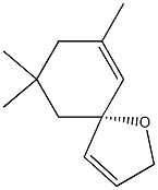 (5S)-7,7,9-Trimethyl-1-oxaspiro[4.5]deca-3,9-diene Struktur