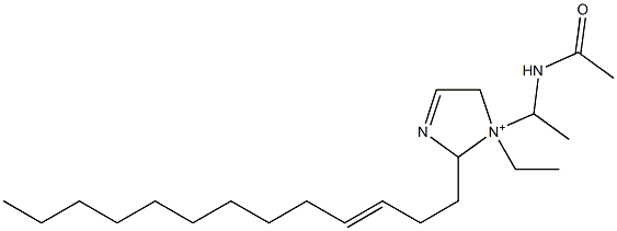 1-[1-(Acetylamino)ethyl]-1-ethyl-2-(3-tridecenyl)-3-imidazoline-1-ium Struktur