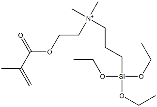 N,N-Dimethyl-N-[2-[(2-methyl-1-oxo-2-propenyl)oxy]ethyl]-3-(triethoxysilyl)-1-propanaminium Struktur