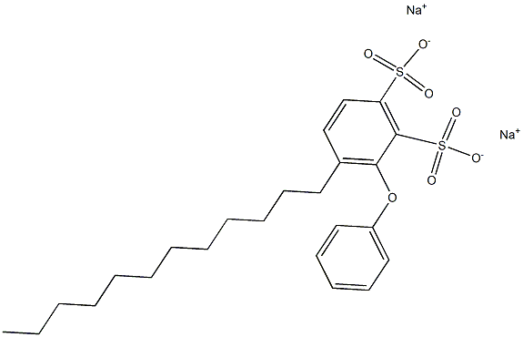 6-Dodecyl[oxybisbenzene]-2,3-disulfonic acid disodium salt Struktur