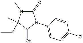 1,5-Dimethyl-5-ethyl-4-hydroxy-3-(4-chlorophenyl)imidazolidin-2-one Struktur