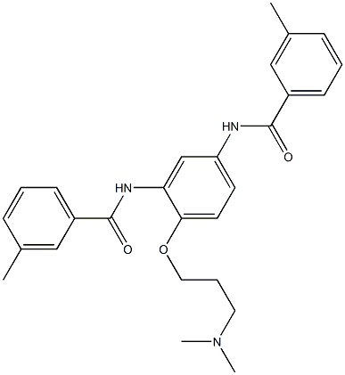 1-[3-(Dimethylamino)propoxy]-2,4-bis(3-methylbenzoylamino)benzene Struktur