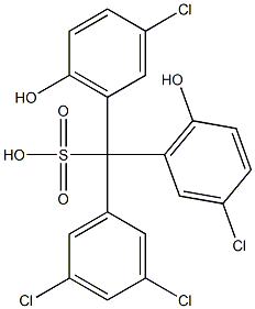 (3,5-Dichlorophenyl)bis(3-chloro-6-hydroxyphenyl)methanesulfonic acid Struktur