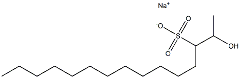 2-Hydroxypentadecane-3-sulfonic acid sodium salt Struktur