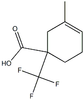 3-Methyl-1-(trifluoromethyl)-3-cyclohexene-1-carboxylic acid Struktur