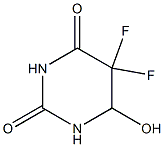 5,5-Difluoro-6-hydroxy-5,6-dihydro-2,4(1H,3H)-pyrimidinedione Struktur