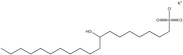 8-Hydroxynonadecane-1-sulfonic acid potassium salt Struktur