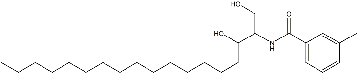 N-[2-Hydroxy-1-(hydroxymethyl)heptadecyl]-3-methylbenzamide Struktur