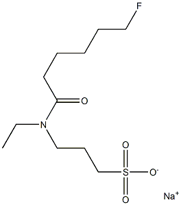 3-[N-Ethyl-N-(6-fluorocaproyl)amino]-1-propanesulfonic acid sodium salt Struktur