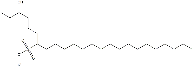 3-Hydroxytetracosane-7-sulfonic acid potassium salt Struktur