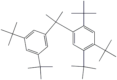 2-(2,4,5-Tri-tert-butylphenyl)-2-(3,5-di-tert-butylphenyl)propane Struktur