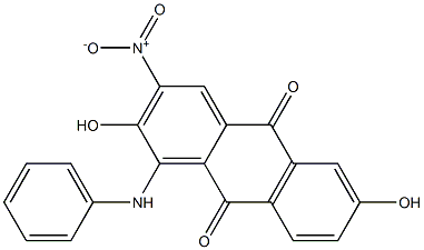 1-Anilino-2,6-dihydroxy-3-nitroanthraquinone Struktur