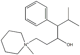 1-(3-Hydroxy-5-methyl-4-phenylhexyl)-1-methylpiperidinium Struktur