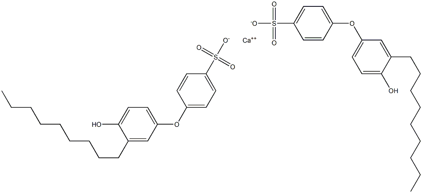 Bis(4'-hydroxy-3'-nonyl[oxybisbenzene]-4-sulfonic acid)calcium salt Struktur