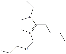 1-Ethyl-2-butyl-3-[propoxymethyl]-4,5-dihydro-1H-imidazol-3-ium Struktur