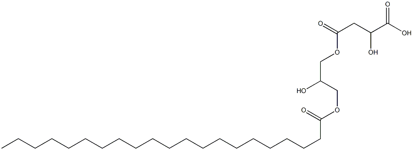 L-Malic acid hydrogen 4-(2-hydroxy-3-henicosanoyloxypropyl) ester Struktur