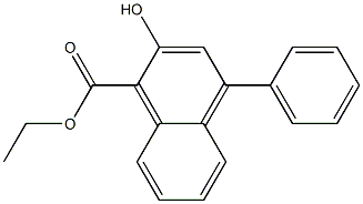 2-Hydroxy-4-phenylnaphthalene-1-carboxylic acid ethyl ester Struktur