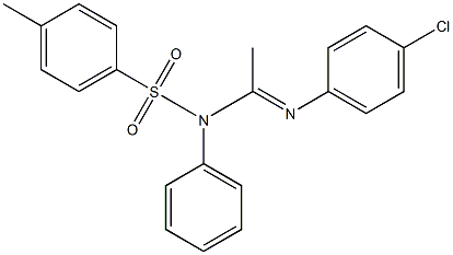 N1-Tosyl-N1-phenyl-N2-(p-chlorophenyl)acetamidine Struktur