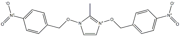 1,3-Bis(4-nitrobenzyloxy)-2-methyl-1H-imidazol-3-ium Struktur