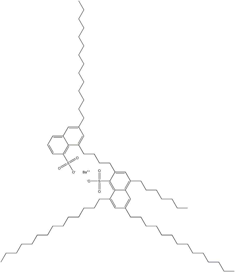 Bis(6,8-ditetradecyl-1-naphthalenesulfonic acid)barium salt Struktur