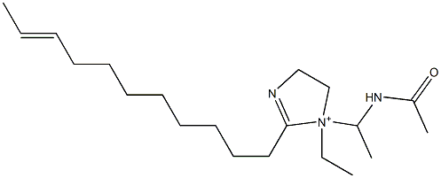 1-[1-(Acetylamino)ethyl]-1-ethyl-2-(9-undecenyl)-2-imidazoline-1-ium Struktur