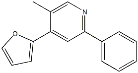 2-Phenyl-4-(2-furanyl)-5-methylpyridine Struktur