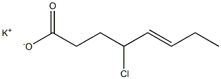 4-Chloro-5-octenoic acid potassium salt Struktur