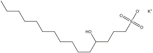 4-Hydroxypentadecane-1-sulfonic acid potassium salt Struktur