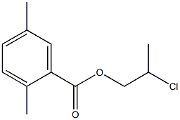 2,5-Dimethylbenzenecarboxylic acid 2-chloropropyl ester Struktur