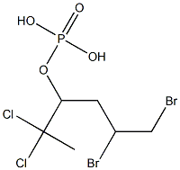 Phosphoric acid hydrogen (2,3-dibromopropyl)(2,2-dichloropropyl) ester Struktur