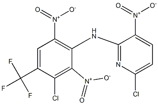 6-Chloro-3-nitro-N-(3-chloro-4-trifluoromethyl-2,6-dinitrophenyl)pyridin-2-amine Struktur