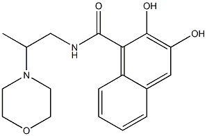 N-[2-(Morpholin-4-yl)propyl]-2,3-dihydroxy-1-naphthamide Struktur