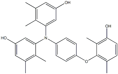 N,N-Bis(5-hydroxy-2,3-dimethylphenyl)-4-(3-hydroxy-2,6-dimethylphenoxy)benzenamine Struktur