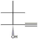 [R,(+)]-3,4,4-Trimethyl-1-pentyne-3-ol Struktur