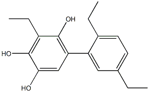 3-Ethyl-5-(2,5-diethylphenyl)benzene-1,2,4-triol Struktur