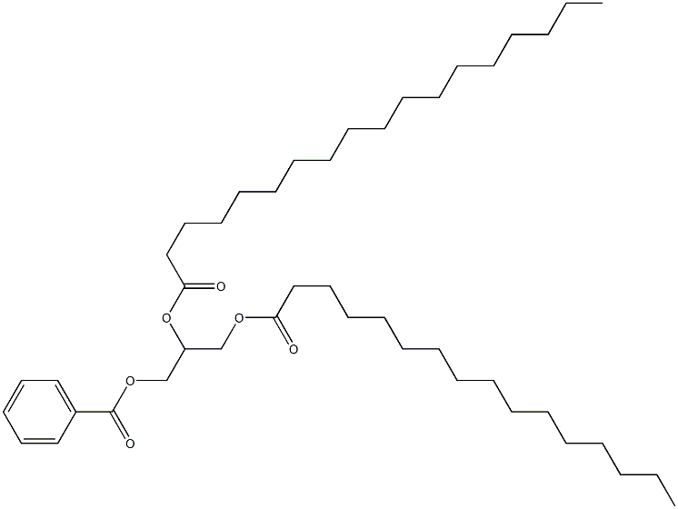 Glycerin 1-palmitate 2-stearate 3-benzoate Struktur