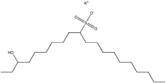 3-Hydroxyicosane-10-sulfonic acid potassium salt Struktur